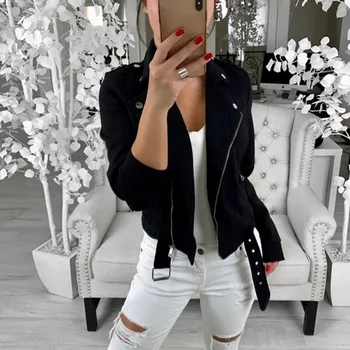 2019 New Women Autumn Winter Casual Long Sleeve Jackets Lady Solid Color Fashion Turn Down Collar Zipper Coat Female Outwear
2019 New Women Autumn Winter Casual Long Sleeve Jackets Lady Solid Color Fashion Turn Down Collar Zipper Coat Female Outwear