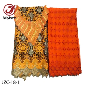 2019 Latest African Cotton Embroidery Fabrics with Milk Silk Tulle Lace and 1Pcs Lace Collar Popular Dubai Style JZC-18
2019 Latest African Cotton Embroidery Fabrics with Milk Silk Tulle Lace and 1Pcs Lace Collar Popular Dubai Style JZC-18