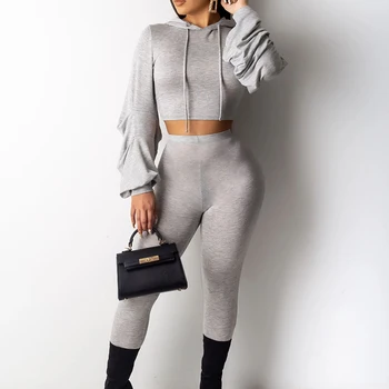 Hoodies Solid Casual Two Piece Sets Hooded Long Sleeve Crop Top+Pants Bodycon Outfits Women Fashion Tracksuits Hot Streetwear 
Hoodies Solid Casual Two Piece Sets Hooded Long Sleeve Crop Top+Pants Bodycon Outfits Women Fashion Tracksuits Hot Streetwear