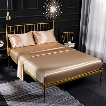 Satin Silk Fitted Sheet Set Solid Color Bed Linen US size Mattress Cover Flat Sheet Pillowcase Kit King Queen Luxurious Bed Sets
Satin Silk Fitted Sheet Set Solid Color Bed Linen US size Mattress Cover Flat Sheet Pillowcase Kit King Queen Luxurious Bed Sets