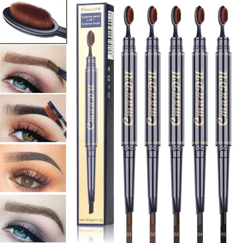 5-color double-headed eyebrow pencil, toothbrush head with brush, multi-function and durable waterproof
5-color double-headed eyebrow pencil, toothbrush head with brush, multi-function and durable waterproof