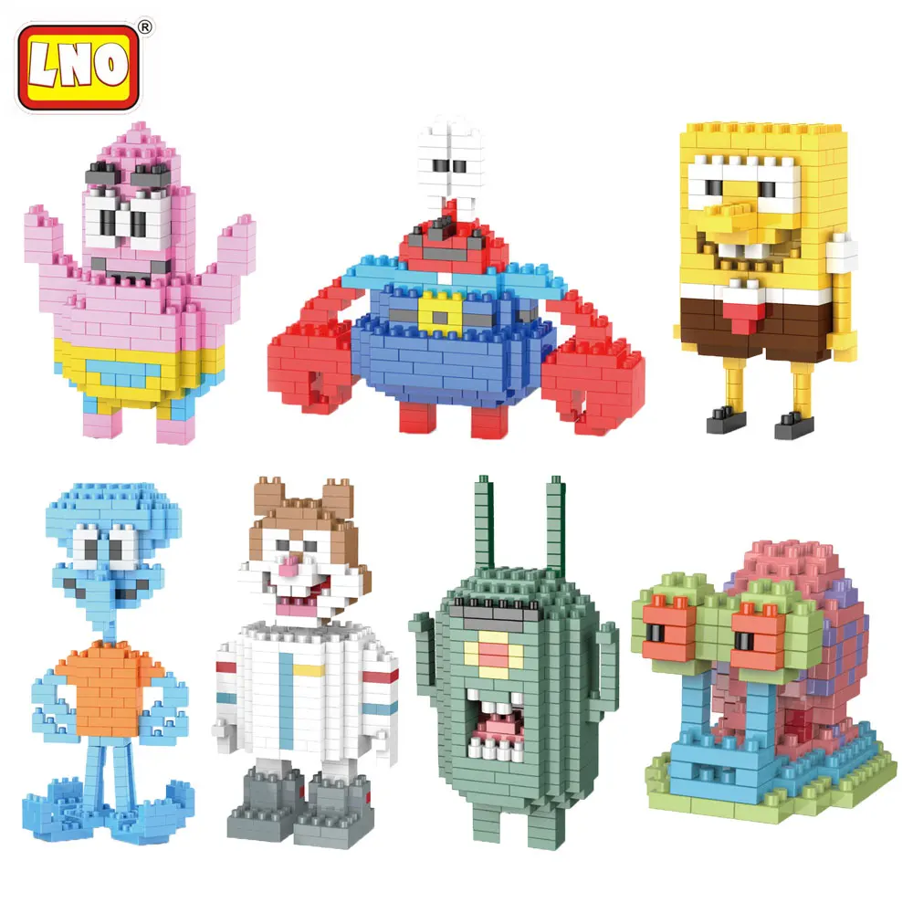 LNO Mini Blocks Funny Anime Cartoon Gary Model Building Brick Micro Figures Toy 3D Animals Patrick Star Educational Toys For Kid
LNO Mini Blocks Funny Anime Cartoon Gary Model Building Brick Micro Figures Toy 3D Animals Patrick Star Educational Toys For Kid