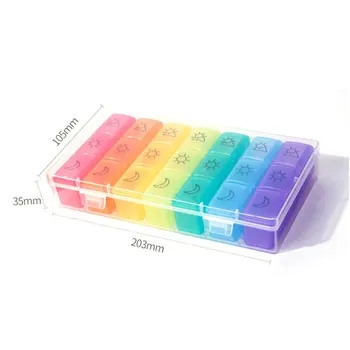 7-Day Portable a Week Pill Organizer Rainbow Color Travel Medicine Planner Box for Pills Home Travel MJJ88
7-Day Portable a Week Pill Organizer Rainbow Color Travel Medicine Planner Box for Pills Home Travel MJJ88