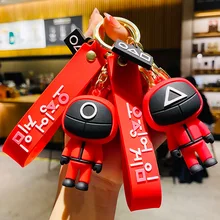 Cartoon creative squid game with the same mask man BOSS doll cute car keychain chain pendant backpack accessories
Cartoon creative squid game with the same mask man BOSS doll cute car keychain chain pendant backpack accessories