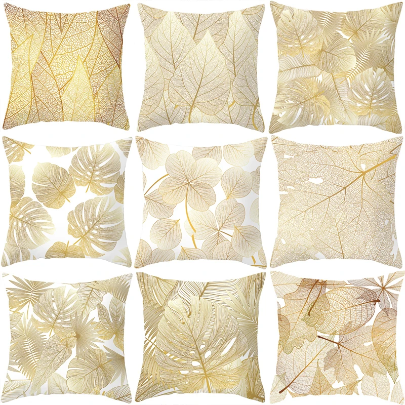 Polyester Decorative Golden Flowers Throw Pillows 45*45CM Leaves Pillow Case Home Soft Cover
Polyester Decorative Golden Flowers Throw Pillows 45*45CM Leaves Pillow Case Home Soft Cover