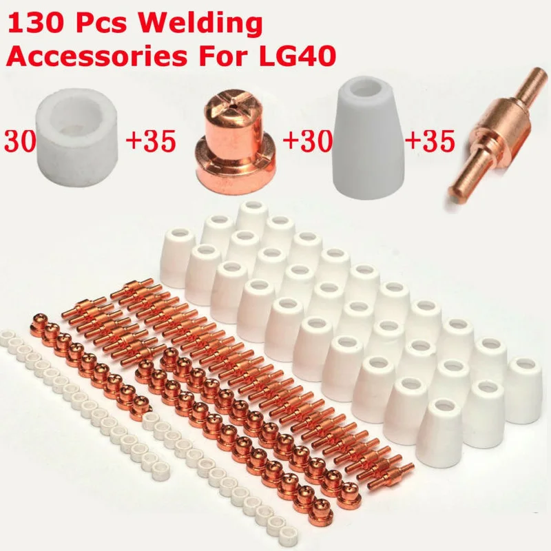 Brand New And High Quality PT31 LG40 Plasma Cutter Cutting Torch Electrode Tip Nozzle Consumable 130pcs/Set
Brand New And High Quality PT31 LG40 Plasma Cutter Cutting Torch Electrode Tip Nozzle Consumable 130pcs/Set