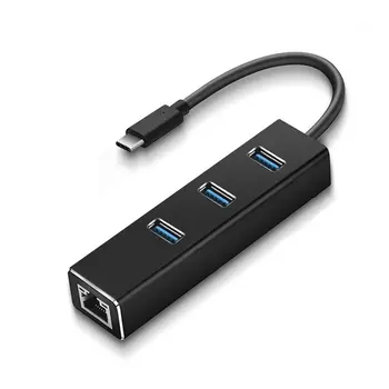 Aluminum 1000 Mbps Type c USB Hub 3.0 with Gigabit Ethernet RJ45 Port Network Adapter Portable Data Hub for MacBook.
Aluminum 1000 Mbps Type c USB Hub 3.0 with Gigabit Ethernet RJ45 Port Network Adapter Portable Data Hub for MacBook.