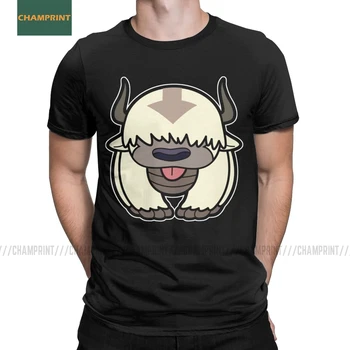 

Fashion Appa Avatar The Last Airbender T-Shirts for Men Cotton T Shirt Legend Of Korra Aang Fire Bison Yip Short Sleeve Tees