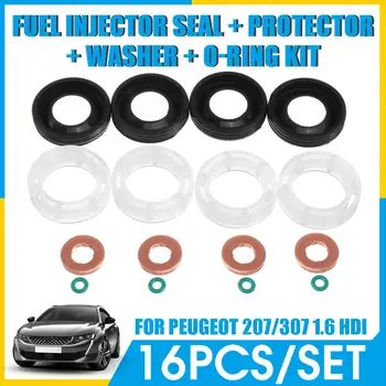 16PCS Car FUEL INJECTOR SEAL+PROTECTORS+WASHER+O-RING FOR PEUGEOT 207/307/407 EXPERT PARTNER TEPEE 1.6 HDI 2004+ 3M5Q-9R524-AA16
16PCS Car FUEL INJECTOR SEAL+PROTECTORS+WASHER+O-RING FOR PEUGEOT 207/307/407 EXPERT PARTNER TEPEE 1.6 HDI 2004+ 3M5Q-9R524-AA16