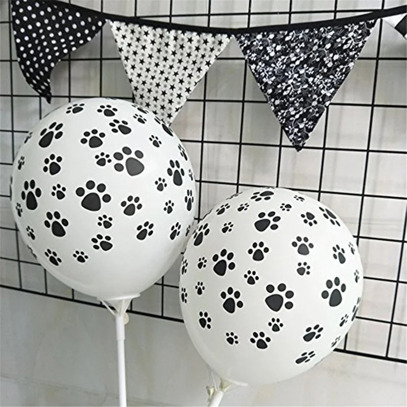 100pcs/set Dog Paw Printed Balloons Black White Dog Paws Latex Balloons For Baby Shower Birthday Christmas Party Decor Supplies
100pcs/set Dog Paw Printed Balloons Black White Dog Paws Latex Balloons For Baby Shower Birthday Christmas Party Decor Supplies