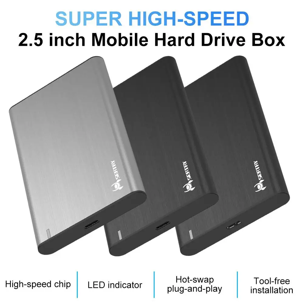 HDD Case 2.5 Inch SATA 3.0 To USB 3.0 Adapter Hard Drive Enclosure For SSD Disk HDD Box Type C 3.1 Case Suit 7mm/9.5mm
HDD Case 2.5 Inch SATA 3.0 To USB 3.0 Adapter Hard Drive Enclosure For SSD Disk HDD Box Type C 3.1 Case Suit 7mm/9.5mm