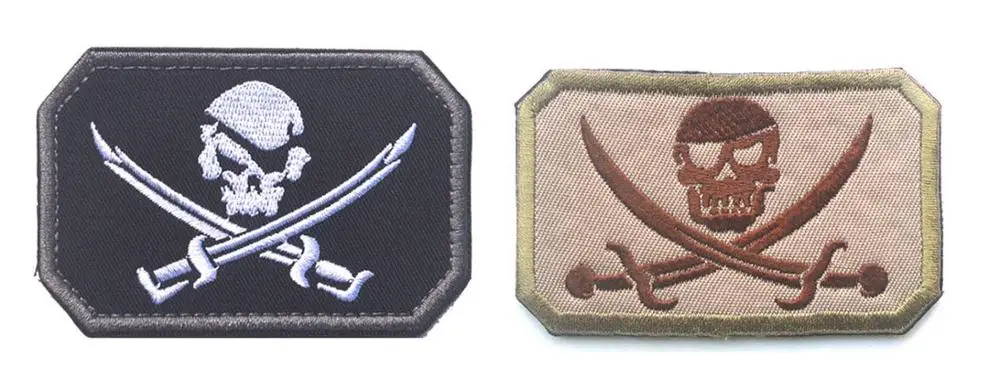 Pirate Jolly Roger Cross Swords Skull Skeleton Bone Zombie Ghost Embroidered Military Morale Patches Hook & Loop Badges Patches
Pirate Jolly Roger Cross Swords Skull Skeleton Bone Zombie Ghost Embroidered Military Morale Patches Hook & Loop Badges Patches