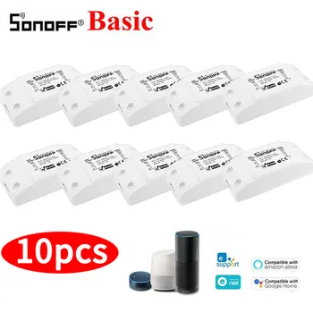 Sonoff Basic Smart Switch Wireless Home Automation Relay Module Domotica DIY Remote Controller Works with Nest Alexa
Sonoff Basic Smart Switch Wireless Home Automation Relay Module Domotica DIY Remote Controller Works with Nest Alexa