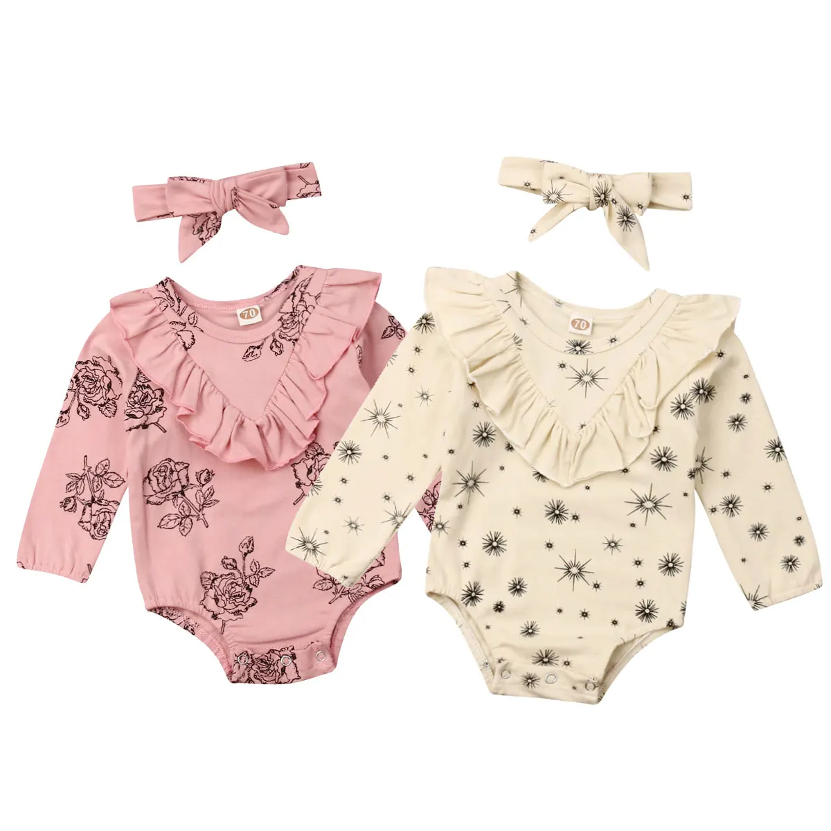 0-18M Newborn Infant BabyGirls Floral Rompers Ruffles Long Sleeve Jumpsuit Autumn Baby Girls Costuems Clothes
0-18M Newborn Infant BabyGirls Floral Rompers Ruffles Long Sleeve Jumpsuit Autumn Baby Girls Costuems Clothes