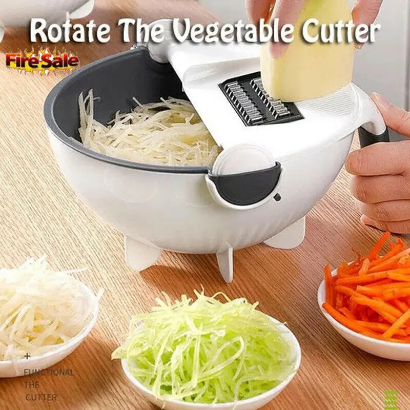 Multi Manual Slicer Drainer Bowl Vegetable Fruit Cutter Kitchen Gadget Mandoline Chopper Grater With Rotate Drain Basket Cutter
Multi Manual Slicer Drainer Bowl Vegetable Fruit Cutter Kitchen Gadget Mandoline Chopper Grater With Rotate Drain Basket Cutter