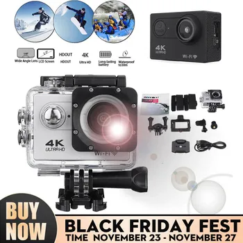Action Camera Ultra HD 4K 30fps WiFi 2.0 170D Underwater Waterproof Helmet Video Recording Camera Sport Cam
Action Camera Ultra HD 4K 30fps WiFi 2.0 170D Underwater Waterproof Helmet Video Recording Camera Sport Cam