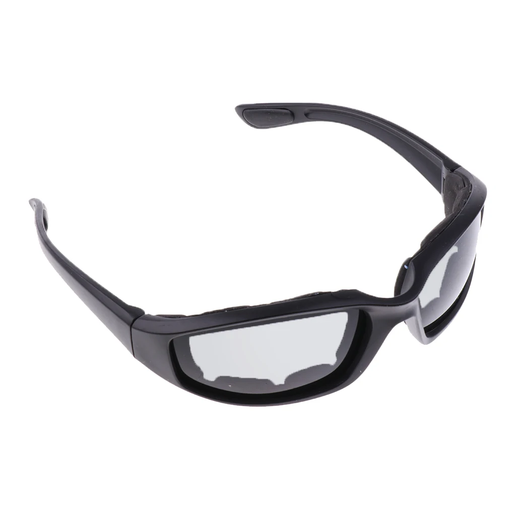 Motorcycle Windproof Dustproof Riding Glasses Padded Comfortable Gray/Clear Motorcycle Windproof Dustproof Riding Glasses Padded Comfortable Gray/Clear