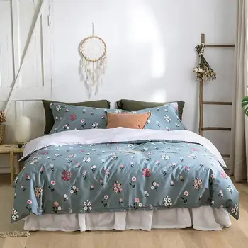 2019 Korean Floral Dark Green Duvet Cover Set Flat Fitted Sheet Cotton Bedlinens Hypoallergenic Twin Queen King Bedlinens
2019 Korean Floral Dark Green Duvet Cover Set Flat Fitted Sheet Cotton Bedlinens Hypoallergenic Twin Queen King Bedlinens