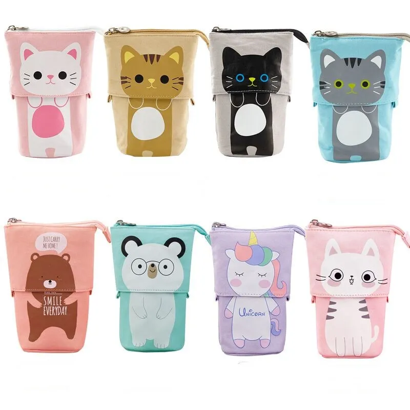 NEW Canvas Cat Telescopic Pencil Pouch Bag Cartoon Cute Stationery Pen Case Box with Zipper Closure Pencil Case Cartoon Cat Bag
NEW Canvas Cat Telescopic Pencil Pouch Bag Cartoon Cute Stationery Pen Case Box with Zipper Closure Pencil Case Cartoon Cat Bag