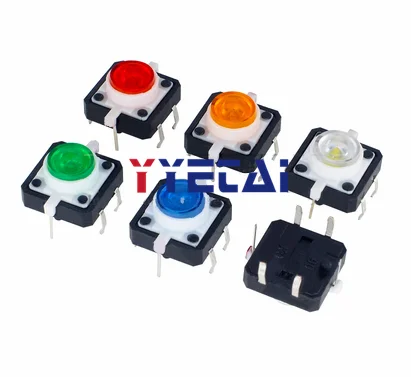 YYT 12*12 Red, Yellow, Blue, Green, White With light switch Tact switch Key switch 12*12 With LED light
YYT 12*12 Red, Yellow, Blue, Green, White With light switch Tact switch Key switch 12*12 With LED light