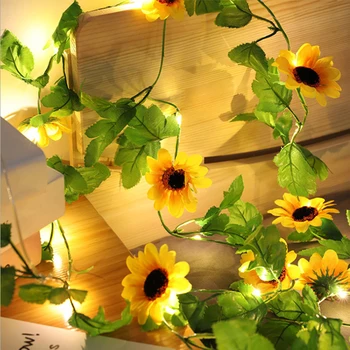 2M 20led Sun Flower Fairy Led String Light Artificial Plants Vine Garland Copper Flexible String Light For Wedding Home Decor
2M 20led Sun Flower Fairy Led String Light Artificial Plants Vine Garland Copper Flexible String Light For Wedding Home Decor