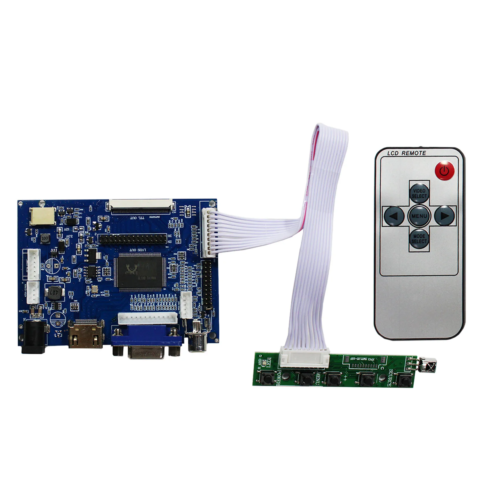Плата контроллера HD MI VGA AV LCD для ЖК-дисплея 6,5 "7" 8 "9" 50 контактов 800x48 0
Плата контроллера HD MI VGA AV LCD для ЖК-дисплея 6,5 "7" 8 "9" 50 контактов 800x48 0