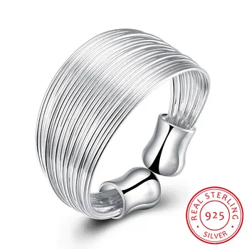 925 Sterling Silver Open Ring INS Minimalist Multi-layer Weaving Lines Finger Ring For Women Statement Adjustable Ring
925 Sterling Silver Open Ring INS Minimalist Multi-layer Weaving Lines Finger Ring For Women Statement Adjustable Ring