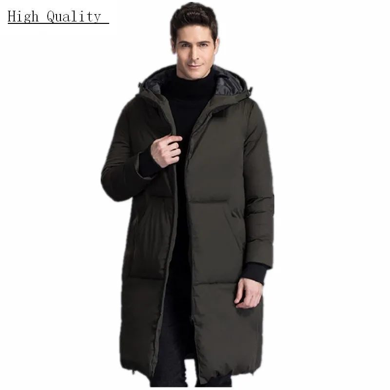 Long Men's Down Jacket Warm Thicken White Duck Down 90% Winter Jackets Coats Hooded Black Jaqueta Masculina Inverno CJ265
Long Men's Down Jacket Warm Thicken White Duck Down 90% Winter Jackets Coats Hooded Black Jaqueta Masculina Inverno CJ265