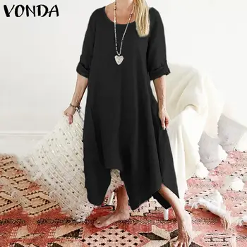 VONDA Long Sleeve Maternity Maxi Dress 2020 Summer O Neck Solid Color Party Dresses Bohemian Sundress Femme Robe S-5XL Vestidos
VONDA Long Sleeve Maternity Maxi Dress 2020 Summer O Neck Solid Color Party Dresses Bohemian Sundress Femme Robe S-5XL Vestidos