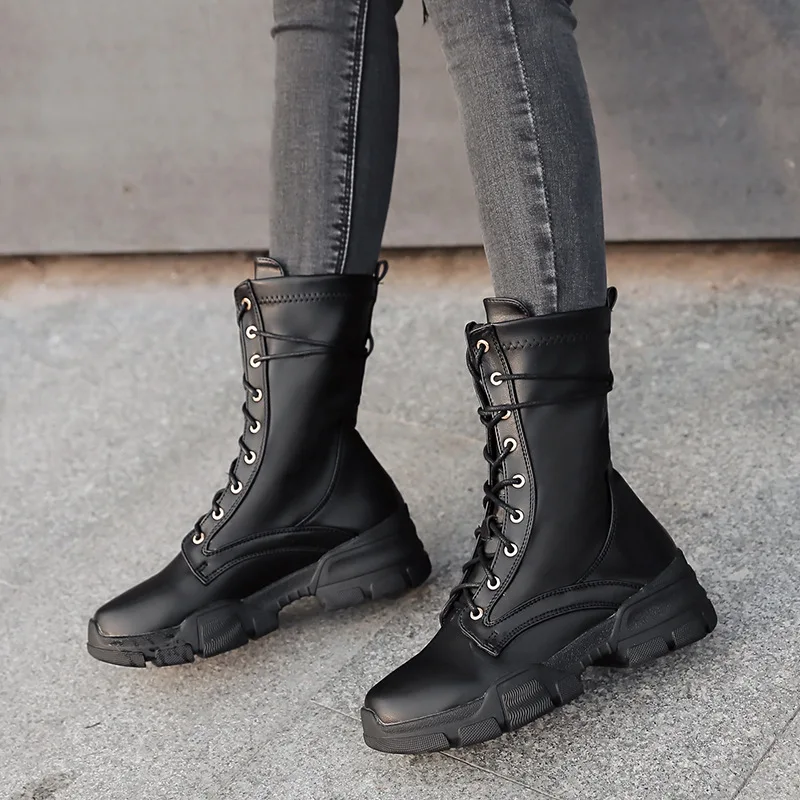 Winter Shoes Women Lady Boots Lace Up Round Toe Flat Heel Bootee Woman 2019 Luxury Designer Low Heels booties Ladies Rubber
Winter Shoes Women Lady Boots Lace Up Round Toe Flat Heel Bootee Woman 2019 Luxury Designer Low Heels booties Ladies Rubber