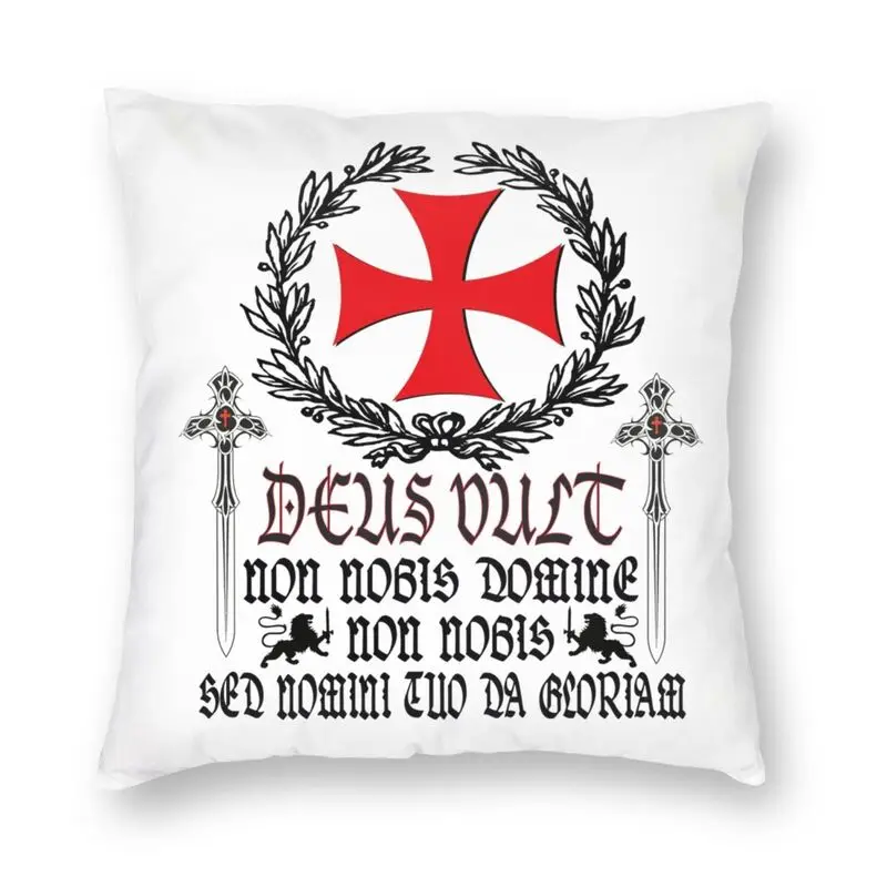 Knights Templar Deus Vult Pillow Cover Decoration Cross Medieval Emblem Cushion Cover Throw Pillow for Sofa
Knights Templar Deus Vult Pillow Cover Decoration Cross Medieval Emblem Cushion Cover Throw Pillow for Sofa