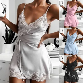 Large Size Women Sexy Nightgown Fashion Sleepwear Dress V Neck Solid Color Sleeveless Backless Ropa Mujer
Large Size Women Sexy Nightgown Fashion Sleepwear Dress V Neck Solid Color Sleeveless Backless Ropa Mujer