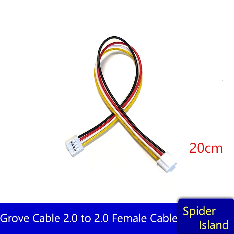 

5pcs/lot Grove Cable 4pin 4P Female to Female 20CM cable Buckled Cable 20CM Crowtail Compatible Cable Sensor Cable