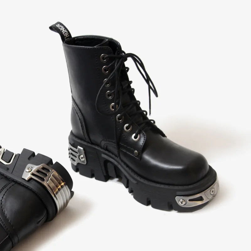 FREE SHIPPING Punk Style Metal Ankle Boots JKP4350