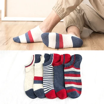 5pairs/ Lot Plus Size Sports Men's Soft Socks Spring Summer Breathable Fitted Striped Patchwork Ankle Socks Gifts for Men Meias
5pairs/ Lot Plus Size Sports Men's Soft Socks Spring Summer Breathable Fitted Striped Patchwork Ankle Socks Gifts for Men Meias