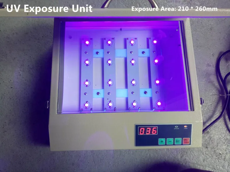 Mini UV Exposure Unit For Screen Printing Hot Foil Stamping Pad PCB Curing Plate Making LED Exposure Unit 260x210mm Pad Printing
Mini UV Exposure Unit For Screen Printing Hot Foil Stamping Pad PCB Curing Plate Making LED Exposure Unit 260x210mm Pad Printing