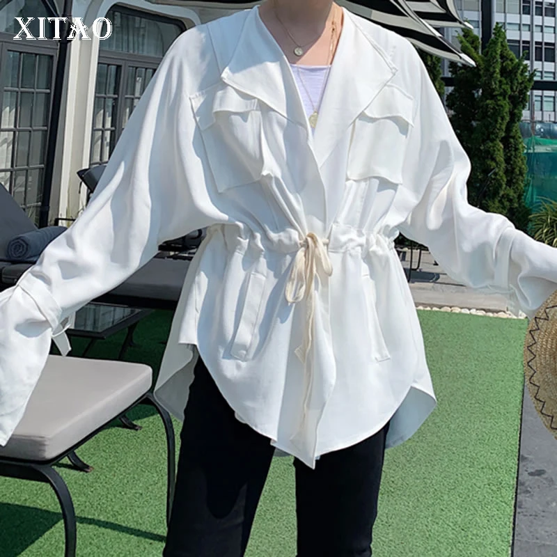 XITAO Plus Size Bandage Jacket Women Korea Fashion New Thin Cardigans Flare Sleeve Pocket Irregular Pleated Coat 2019 WQR1453
XITAO Plus Size Bandage Jacket Women Korea Fashion New Thin Cardigans Flare Sleeve Pocket Irregular Pleated Coat 2019 WQR1453