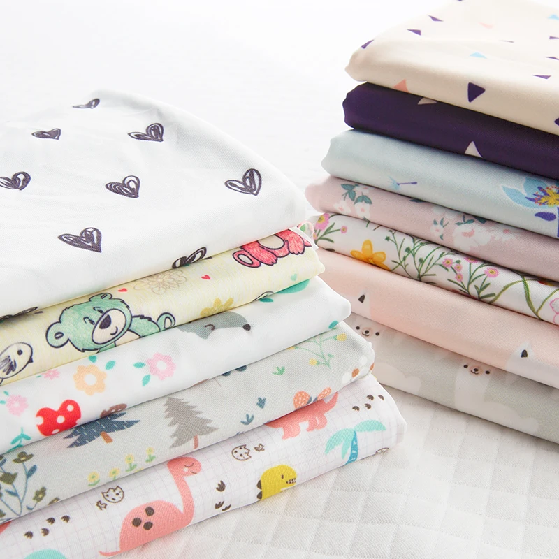 Elastic ice silk fabric Printed Lycra Knitted fabric for DIY sewing baby clothing making material
Elastic ice silk fabric Printed Lycra Knitted fabric for DIY sewing baby clothing making material