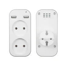 Multifunction EU Conversion Socket German style dual Wall socket with dual USB 5V 2A output, EU plug Adapter for Mobile phones
Multifunction EU Conversion Socket German style dual Wall socket with dual USB 5V 2A output, EU plug Adapter for Mobile phones
