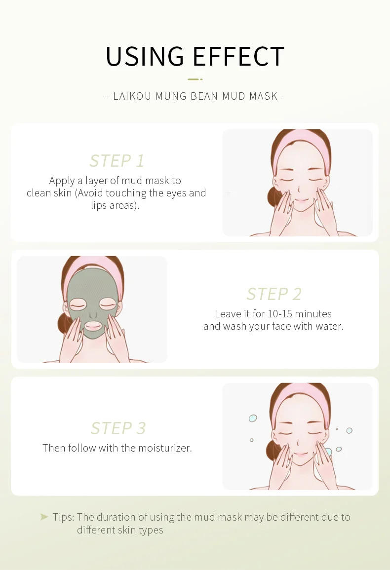 7pcs Mung Bean Face Cleansing Mud Peeling Acne Blackhead Treatment Mask Remover Contractive Pore Whitening Hydrating Care Cream 17 H6e6915a207e34d3ea7d922a6705a8ce9A