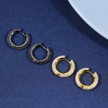 SLJELY Luxury 925 Sterling Silver Yellow Gold Color and Black Simple Hoop Earrings Cubic Zirconia Women Fashion Party Jewelry
SLJELY Luxury 925 Sterling Silver Yellow Gold Color and Black Simple Hoop Earrings Cubic Zirconia Women Fashion Party Jewelry
