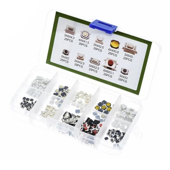 250PCS/Box 10 Types Car Remote Control Micro Switch Tactile Push Button Switch Kits
250PCS/Box 10 Types Car Remote Control Micro Switch Tactile Push Button Switch Kits
