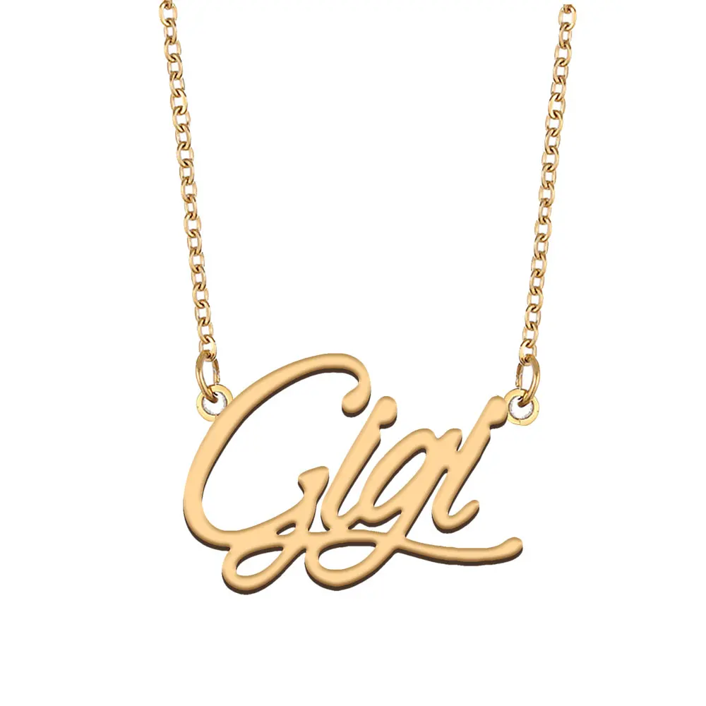 Gigi Name Necklace for Women Personalized Stainless Steel Jewelry Gold Plated Nameplate Pendant Femme Mothers Girlfriend Gift
Gigi Name Necklace for Women Personalized Stainless Steel Jewelry Gold Plated Nameplate Pendant Femme Mothers Girlfriend Gift