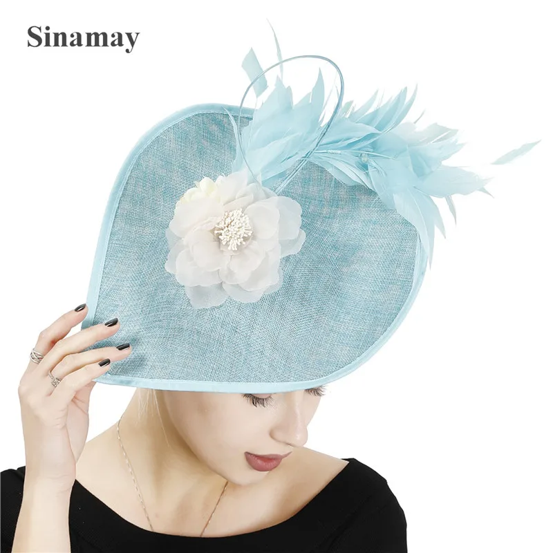 Fashion Ladies Beige Bridal derby Pillbox Hats With feather flower Imitation Sinamay Hat Women Wedding hair Accessories XMF453
Fashion Ladies Beige Bridal derby Pillbox Hats With feather flower Imitation Sinamay Hat Women Wedding hair Accessories XMF453
