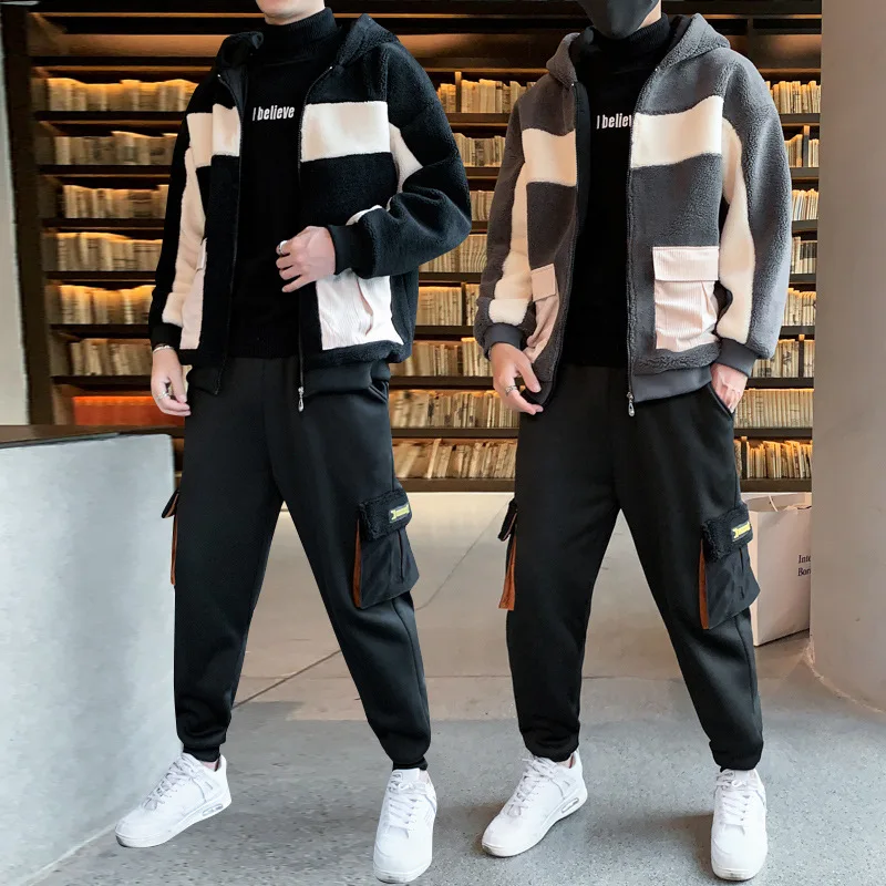 Winter Japanese-style Set Men's Popular Brand New Style Korean-style Youth plus Velvet Warm MEN'S Hoodie Two Piece Set Men'S Wea
Winter Japanese-style Set Men's Popular Brand New Style Korean-style Youth plus Velvet Warm MEN'S Hoodie Two Piece Set Men'S Wea