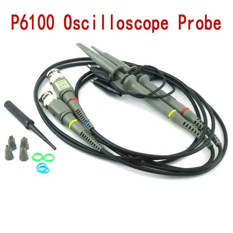 

1 Pair P6100 BNC Oscilloscope Probe X1 X10 100MHz High Quality Precision Scope Analyzer Scope Clip Oscilloscope Probe Accessorie