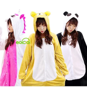 

Kids Kigurumi Unicorn Pajamas Winter Women Pegasus Panda Sleepwear Cosplay Adult Boys Girls Clothes Jumpsuit Hooded Pyjamas