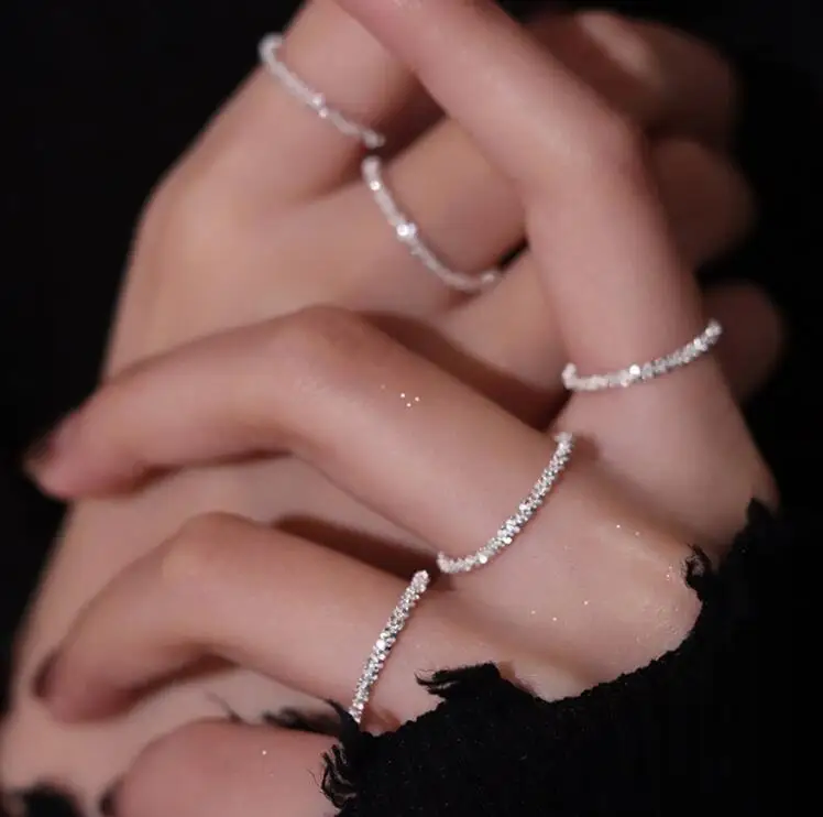 Фото Fashion Shiny Cubic Zircon Choker Necklace For Women Rhinestone Tennis Crystal Chain Goth Jewelry Ring Gifts | Украшения и