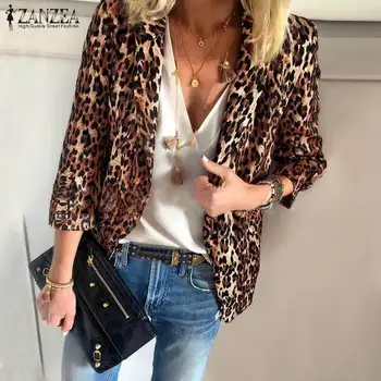 2020 ZANZEA Stylish Leopard Printed Coats Women's Jackets Spring Open Stich Outwear Female 3/4 Sleeve Blusas Oversized
2020 ZANZEA Stylish Leopard Printed Coats Women's Jackets Spring Open Stich Outwear Female 3/4 Sleeve Blusas Oversized