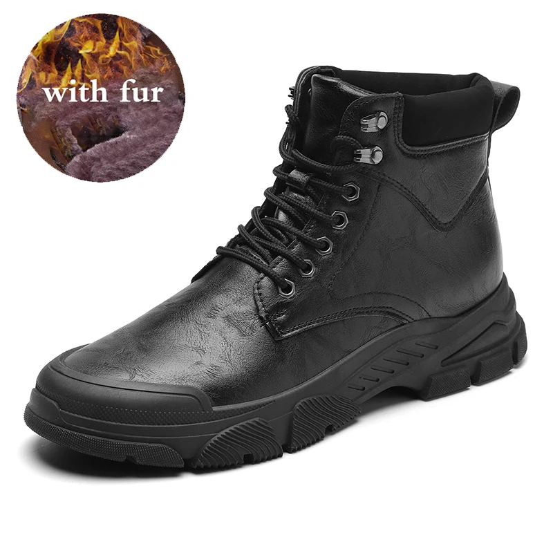 2020 Men Shoes Winter Warm Men Motorcycle Boots Leather Short Plush and No Plush Martin Boots New Fashion Casual Sports Boots
2020 Men Shoes Winter Warm Men Motorcycle Boots Leather Short Plush and No Plush Martin Boots New Fashion Casual Sports Boots